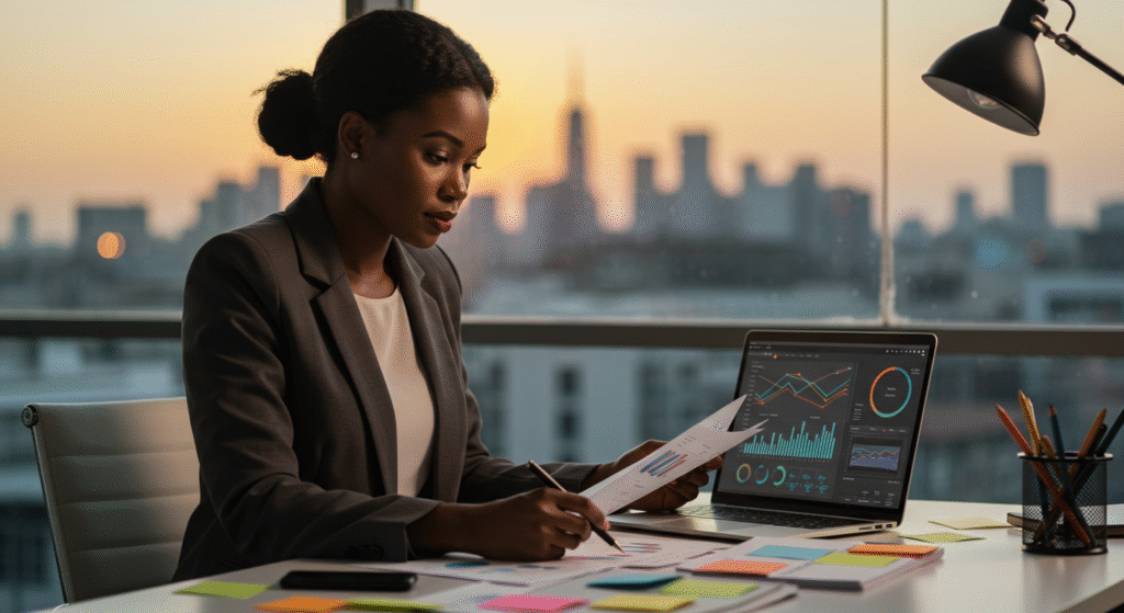 an analyst studying to get marketing insights